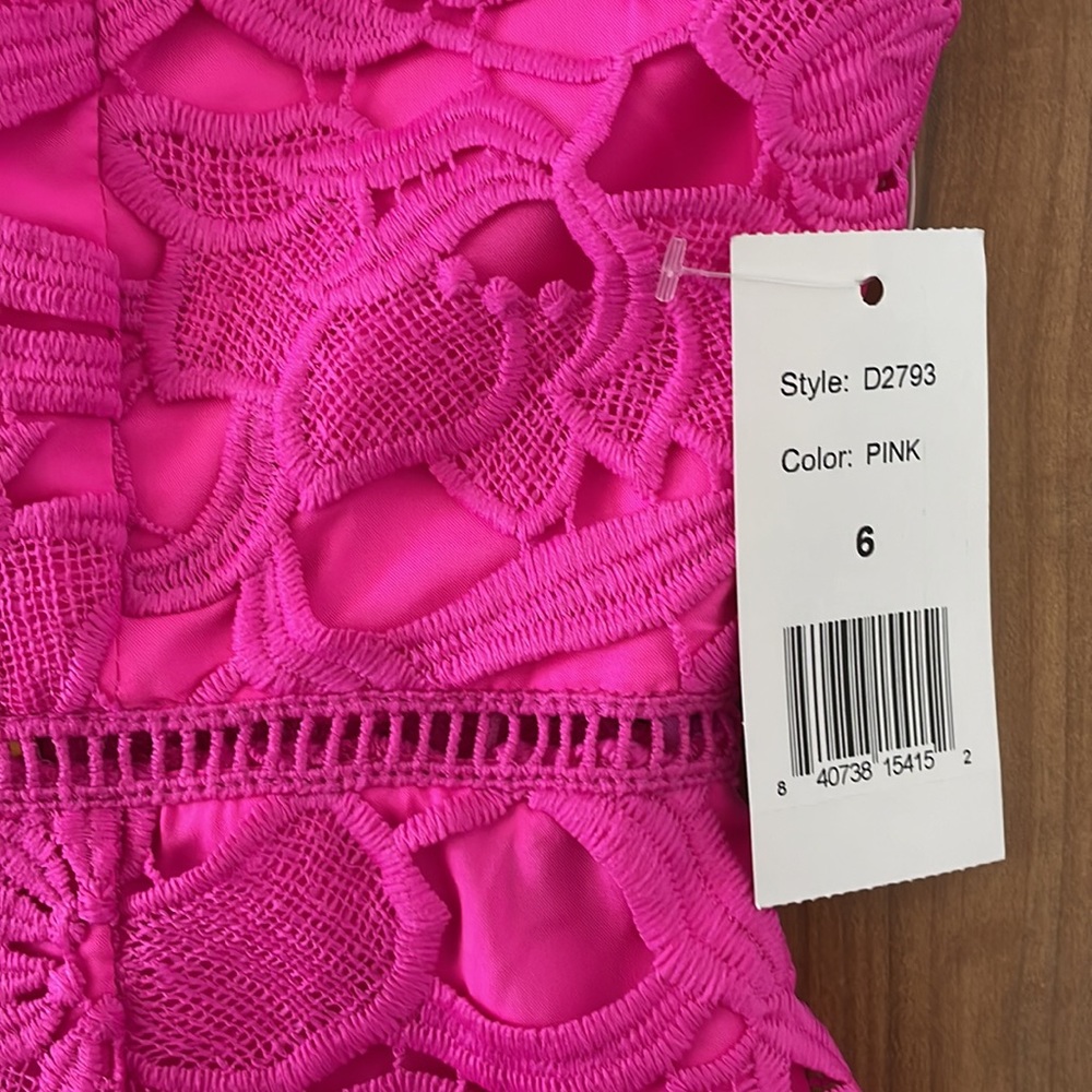 Alexia Admor Fuschia Pink Dress Size 6 Style D2793 - Picture 3 of 6